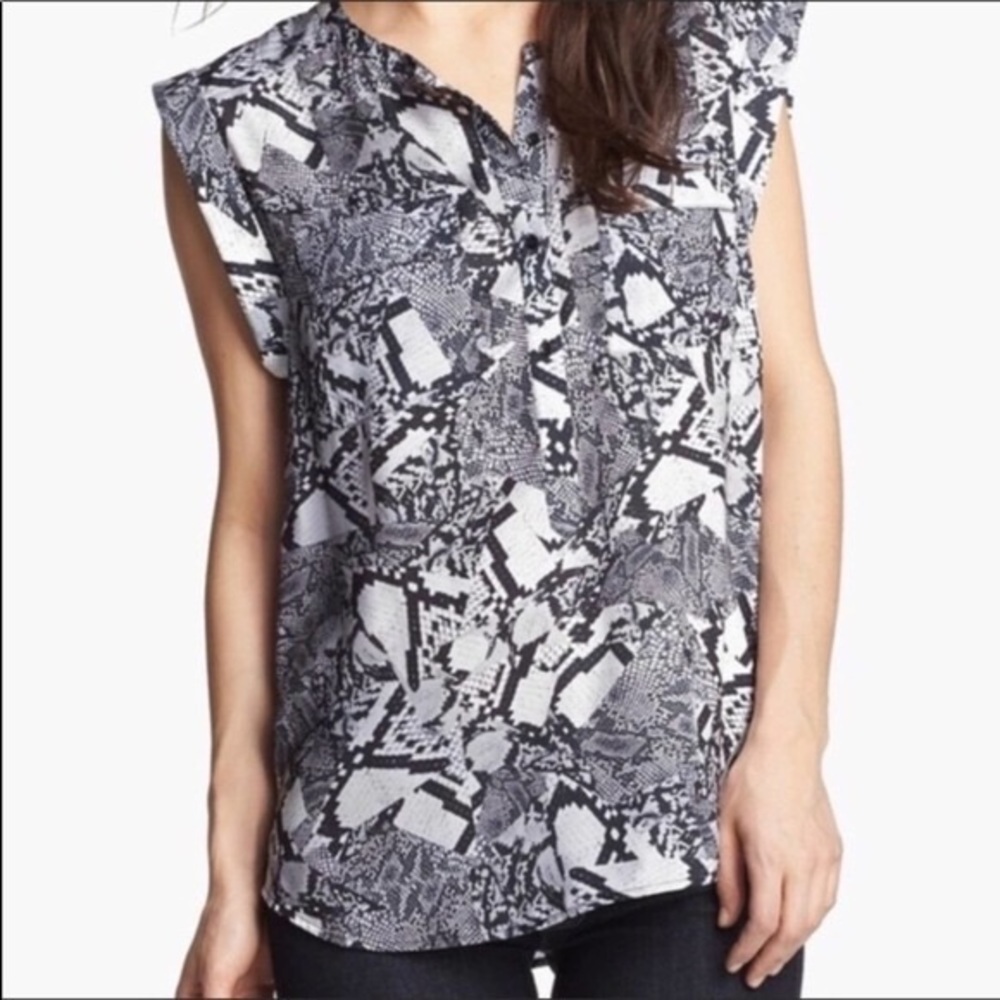 Nordstrom Trouvé Snakeskin Top